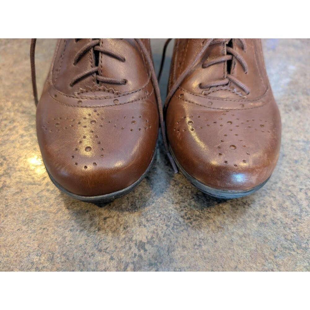 Cobb Hill by New Balance Brown Leather Heel Oxfords Brogue Pumps Womens 8 M